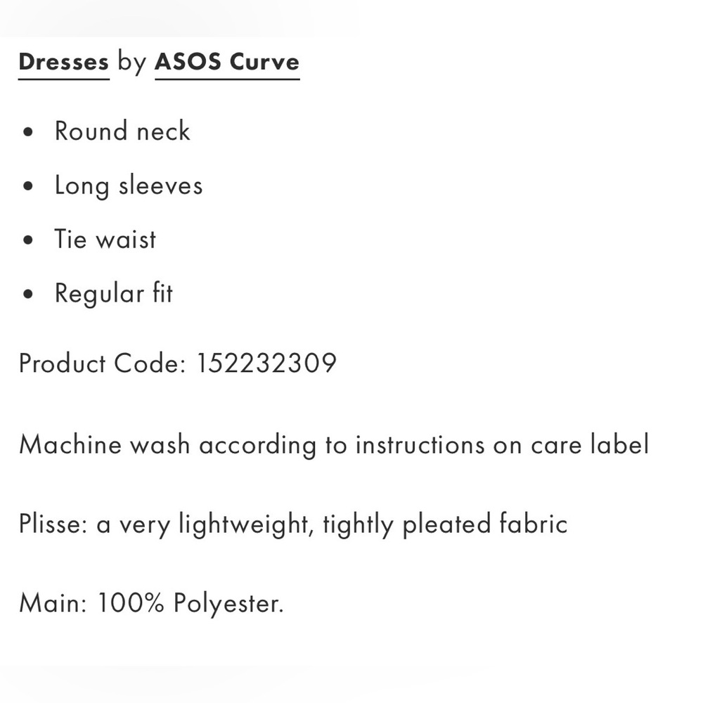ASOS Curve Olive Long Sleeve Dress - Picture 4 of 4